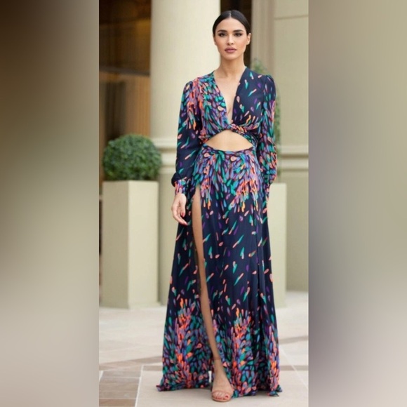 Fashion Nova Dresses & Skirts - Fashion Nova Colorful Abstract Maxi Dress
